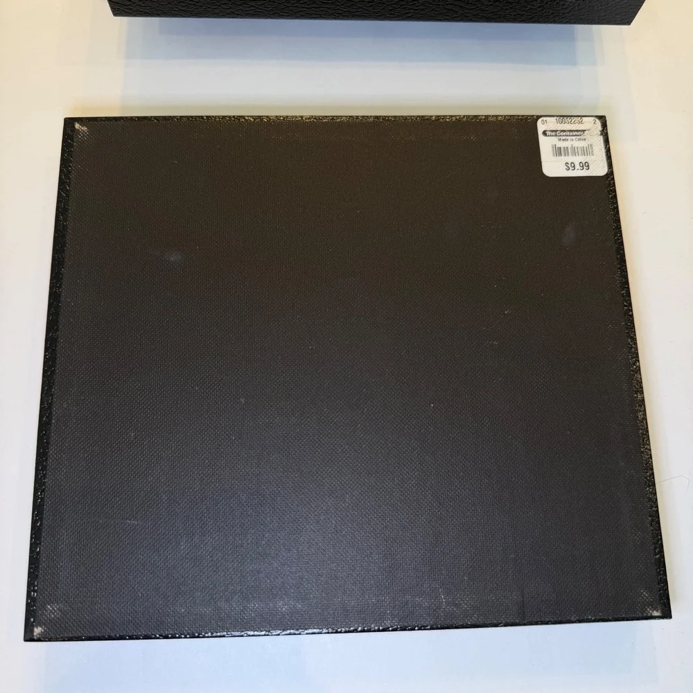 The Container Store Black Stackable Jewelry Tray Set 3pc Velvet Lined